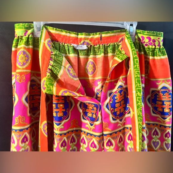 Vntg Alice of California 1960s wrap skirt - Picture 4 of 14